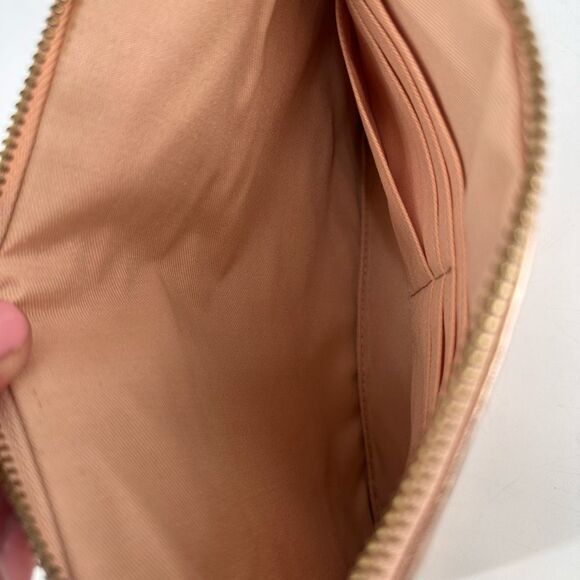 Lodis Rose Gold‎ Metallic Leather Clutch Wristlet Cosmetic Makeup Bag Toiletries - Picture 6 of 15